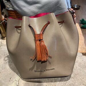 Dooney & Bourke Taupe and Tan Shoulder Bag